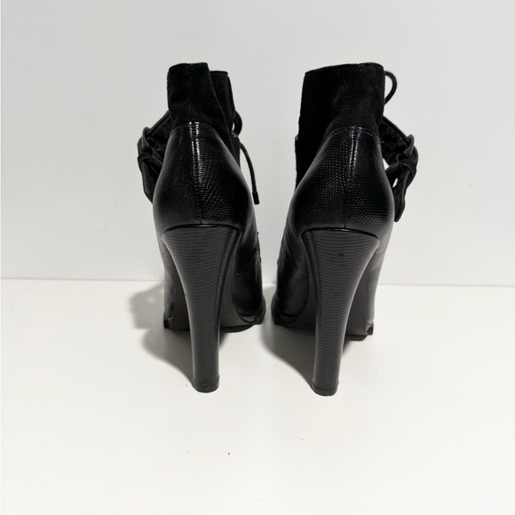 Alexander Wang Black Leather Monique Platform Booties Size 40.5 - Picture 6 of 9